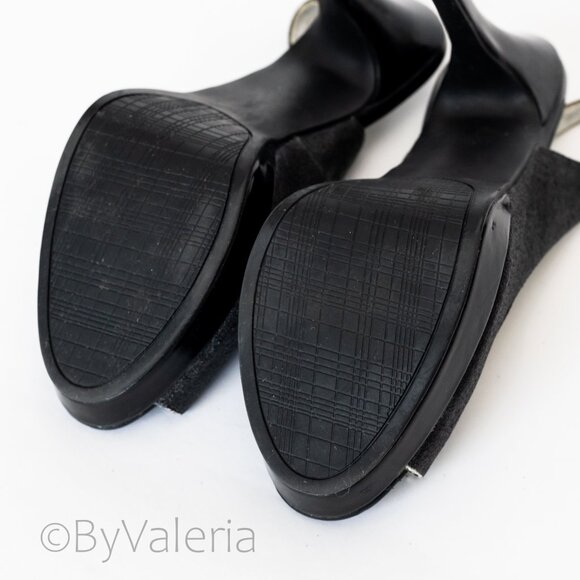 Rampage Sparkly Glitter Ladies Peep-toe Heels Pumps Black, Size 9M - Picture 8 of 10